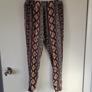 Tribal Print Harem Pants with Pockets